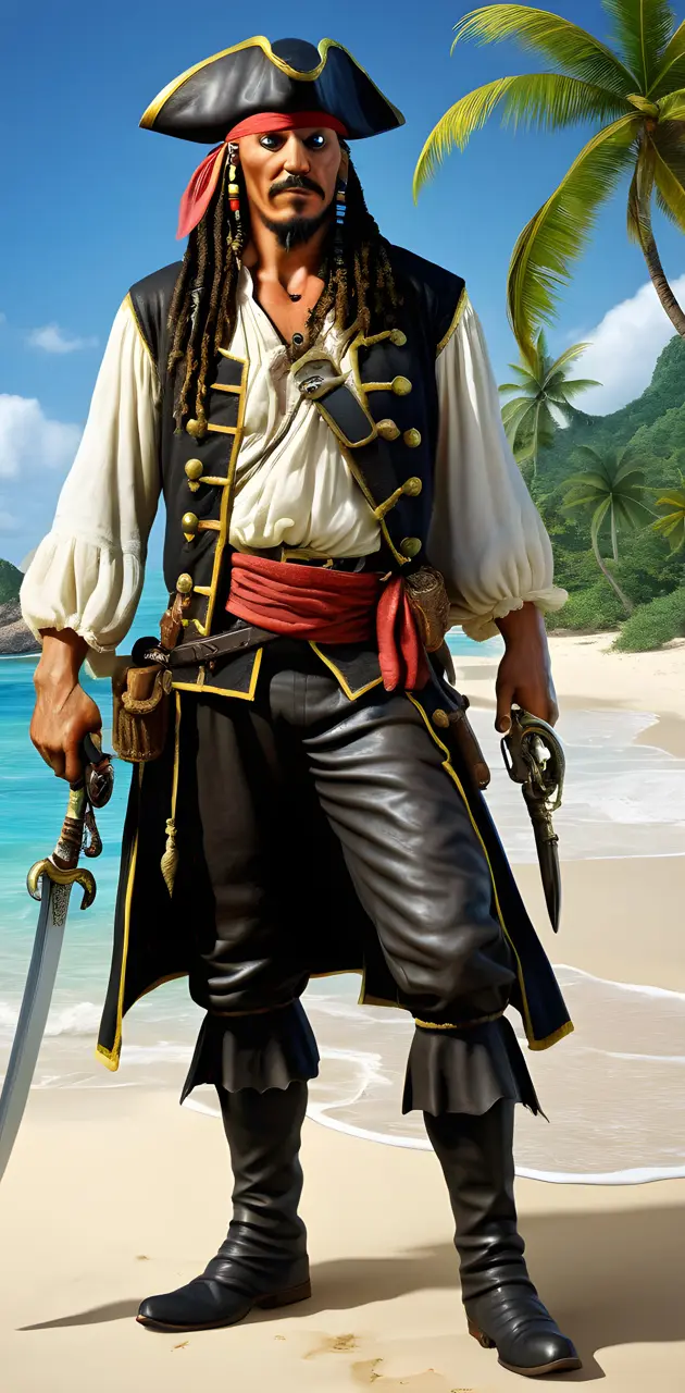 pirate Caribbean beach