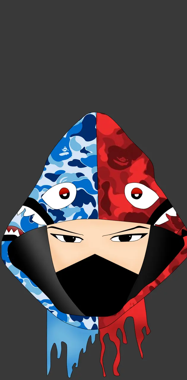 Bape Red and Blue 