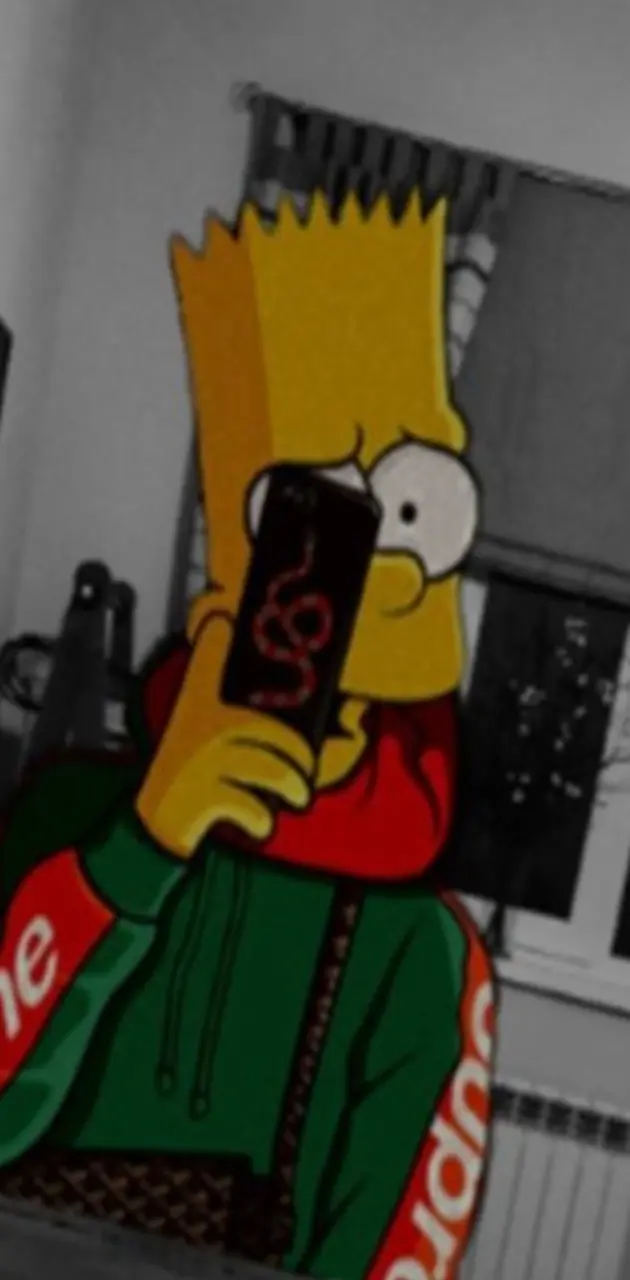 Bart Simpson selfy