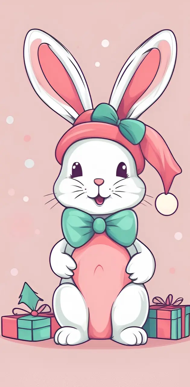 Cute christmas bunny