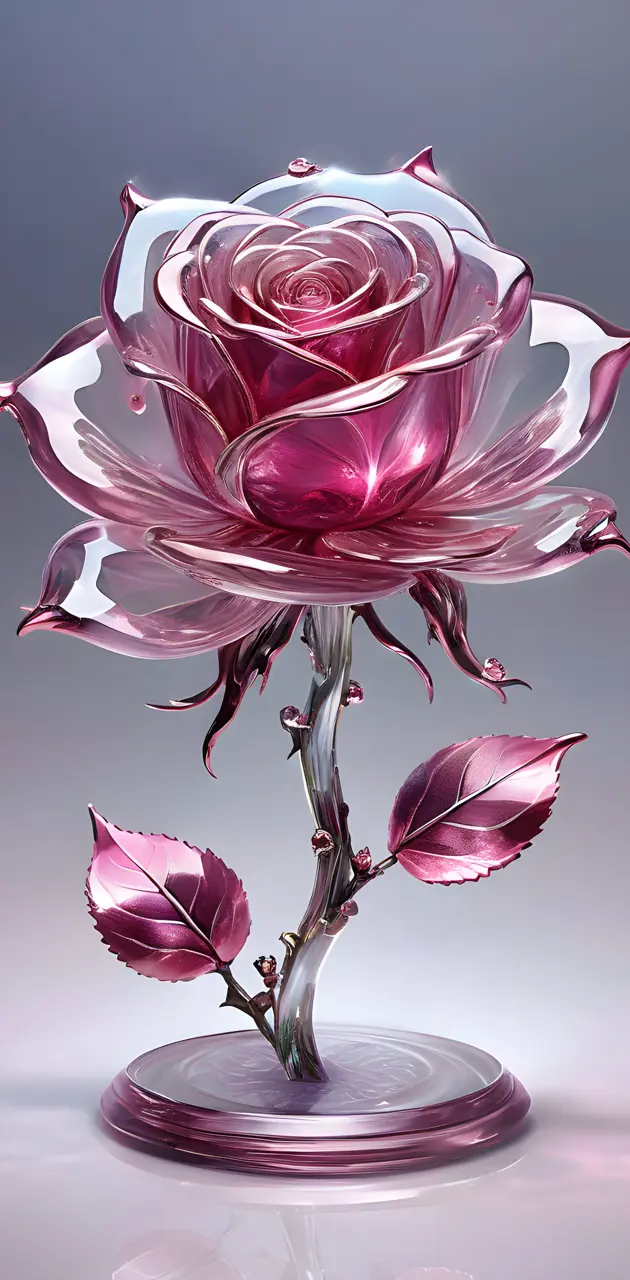 Maroon glass rose