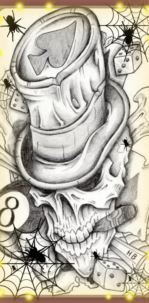 Chicano skull art
