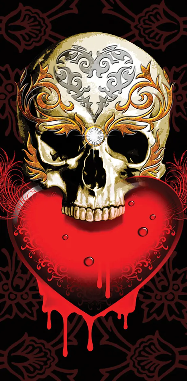 Skull heart