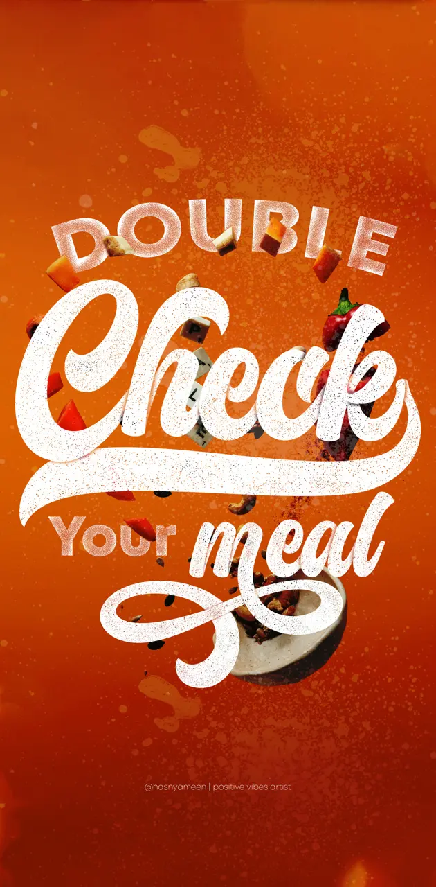 Double check your meal