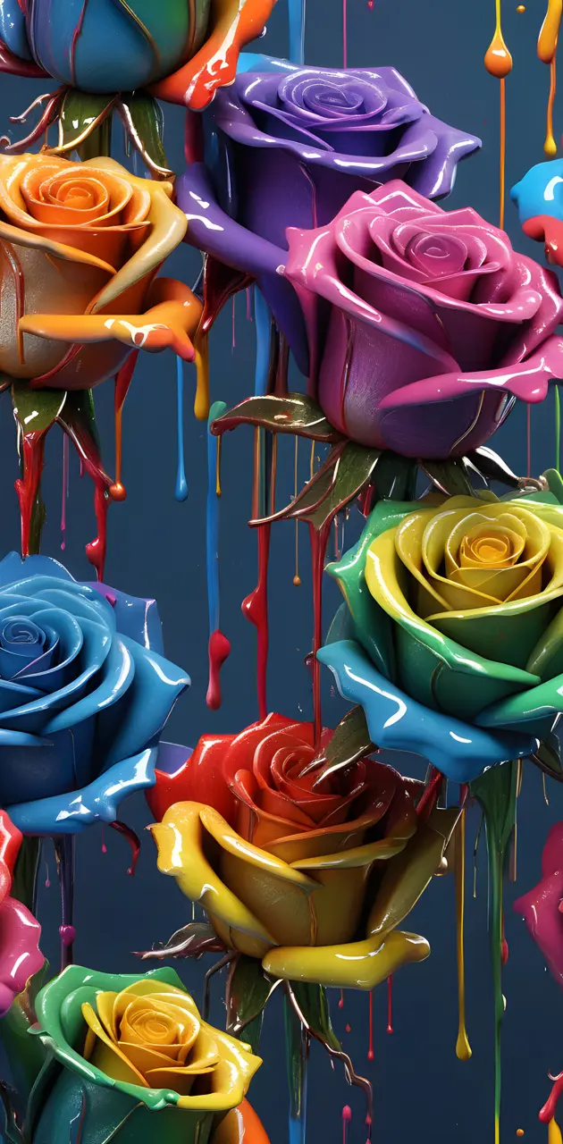 painted roses