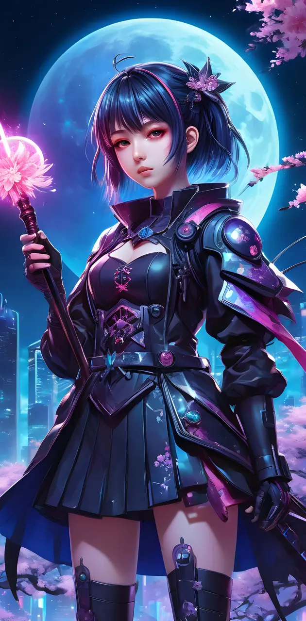 Gothic Cyberpunk Magic Girl
