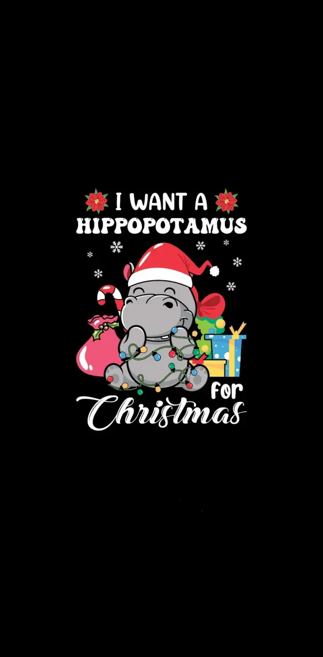Christmas hippo
