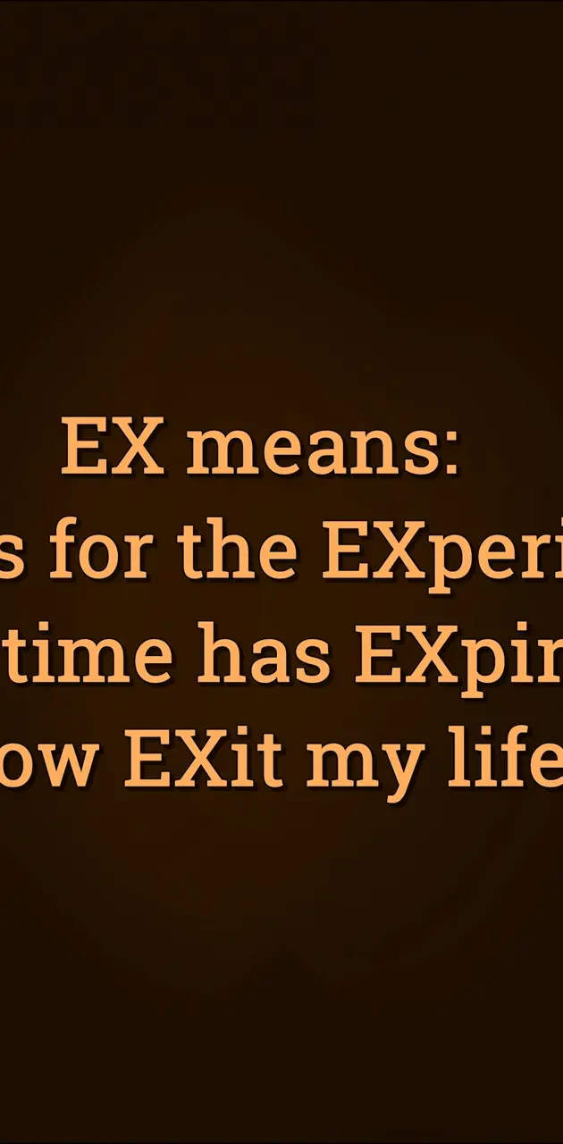 ex means