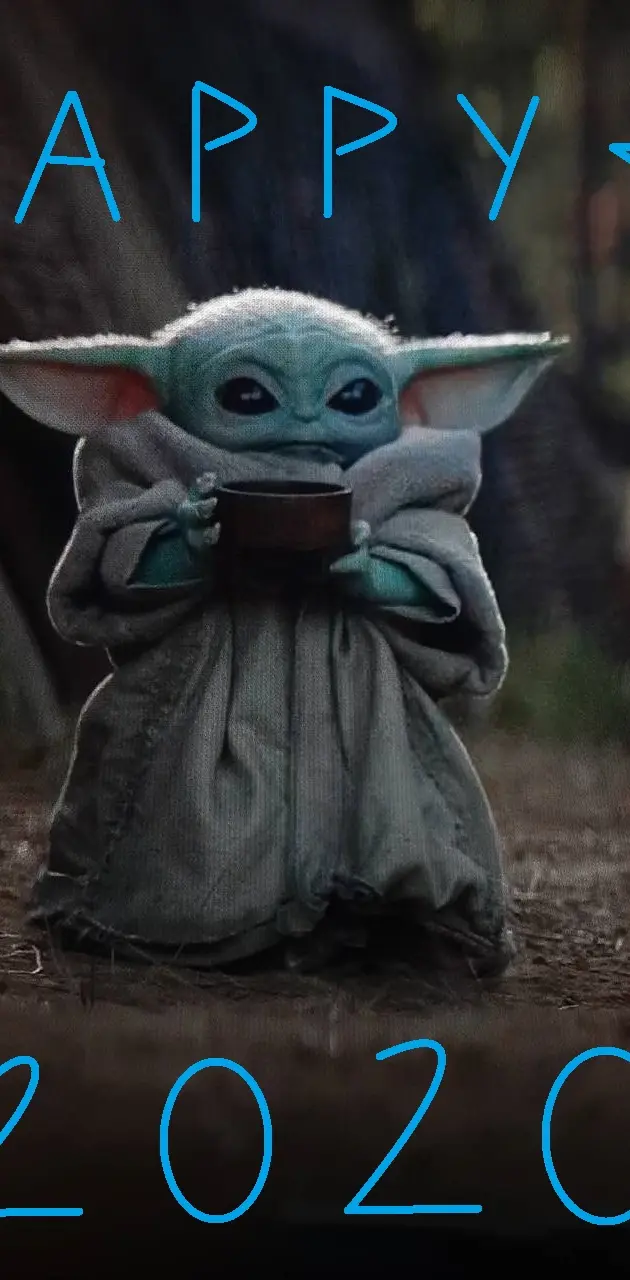 Baby Yoda Happy 2020