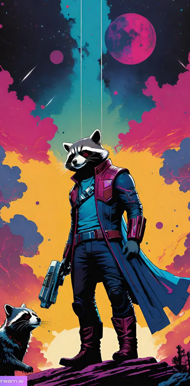 Racoon, guardians of the galaxy. Ai.