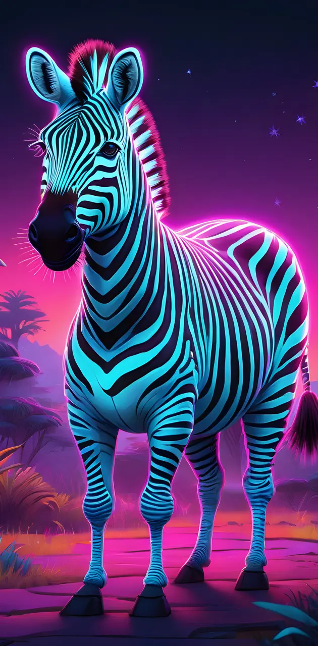 Neon zebra