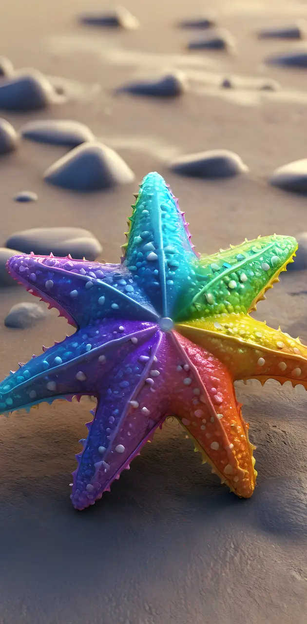 meet a real rainbowstar Creature plant 
Habitat sea or rivers maybe