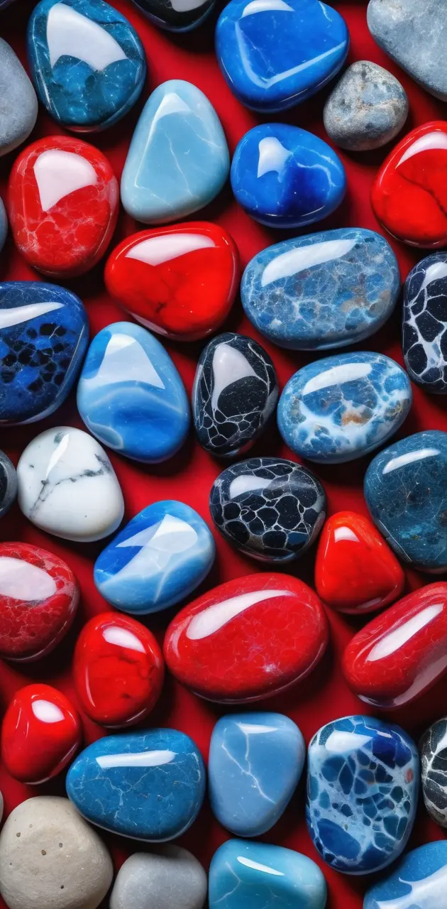 Coloured pebbles