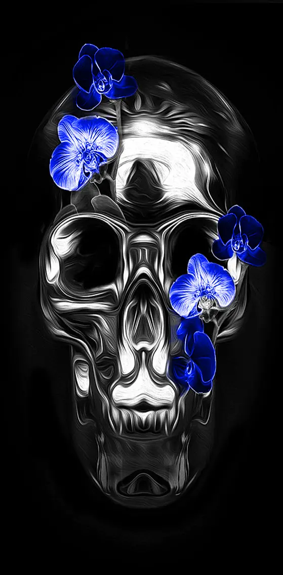 Skull  and  Flowers