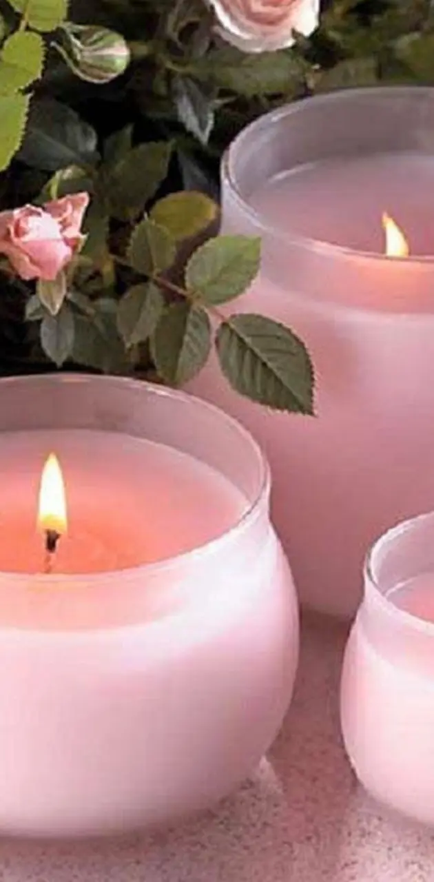 pink candles