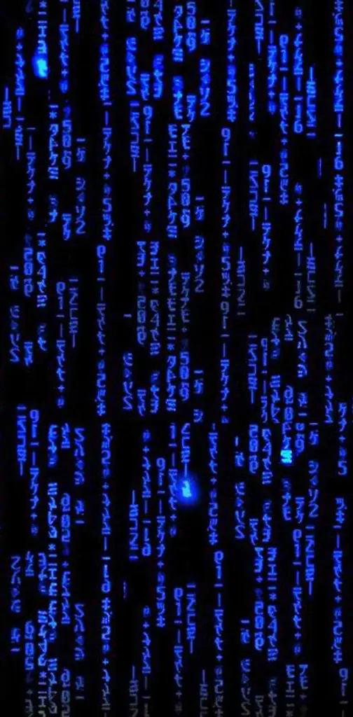 blue matrix wallpaper