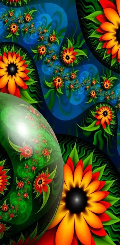 Abstract 3d Flowers