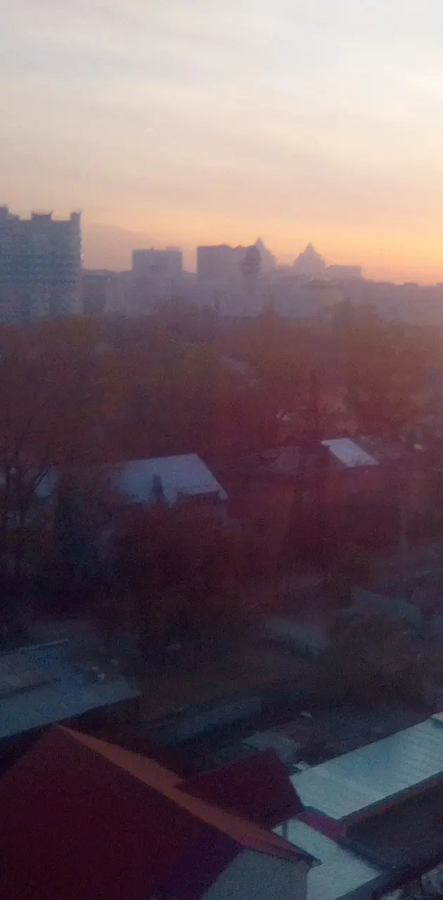 Sunset in Almaty