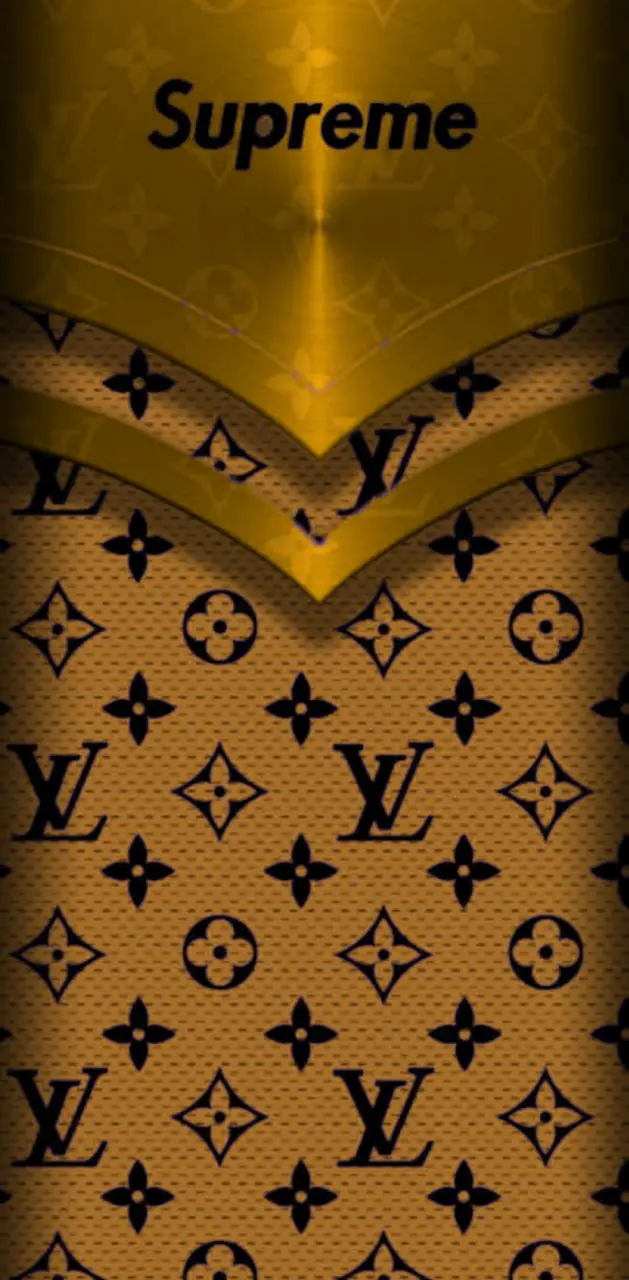 Download Gold And Black Louis Vuitton Phone Wallpaper