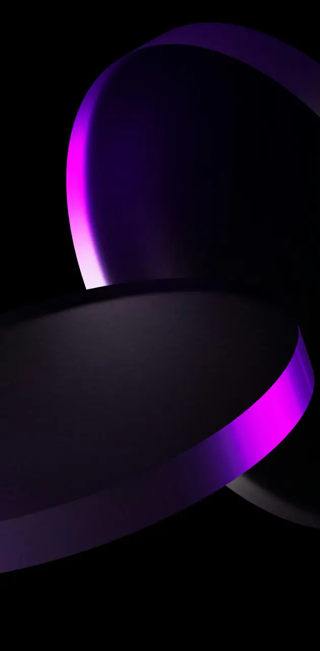 Two circular objects with purple lights on them