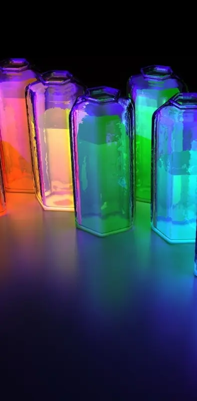 Colorful 3d Bottles