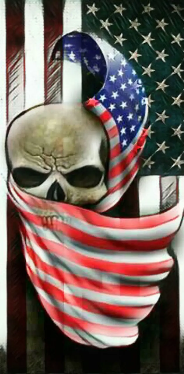 Patriotic skull