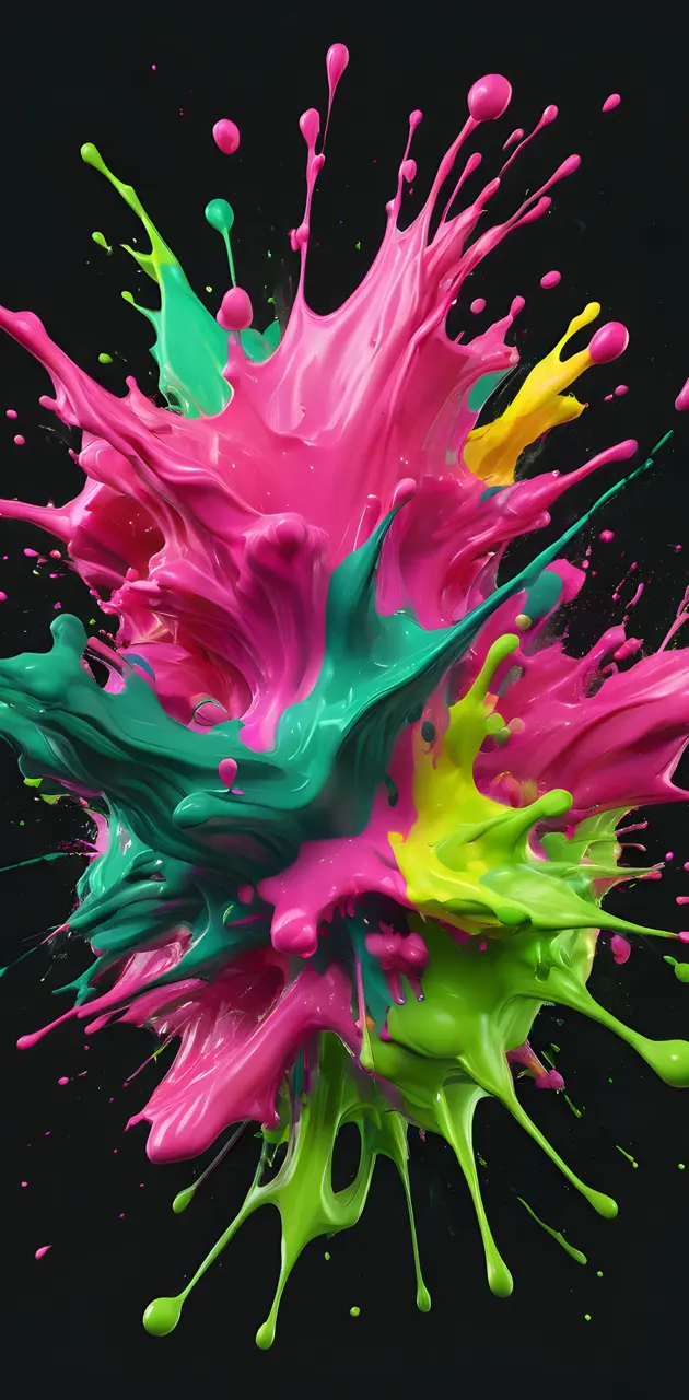 pink and green paint