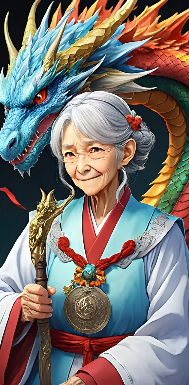 Beautiful dragon grandmother