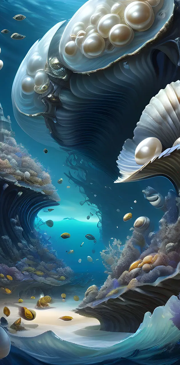 pearl in a ocean