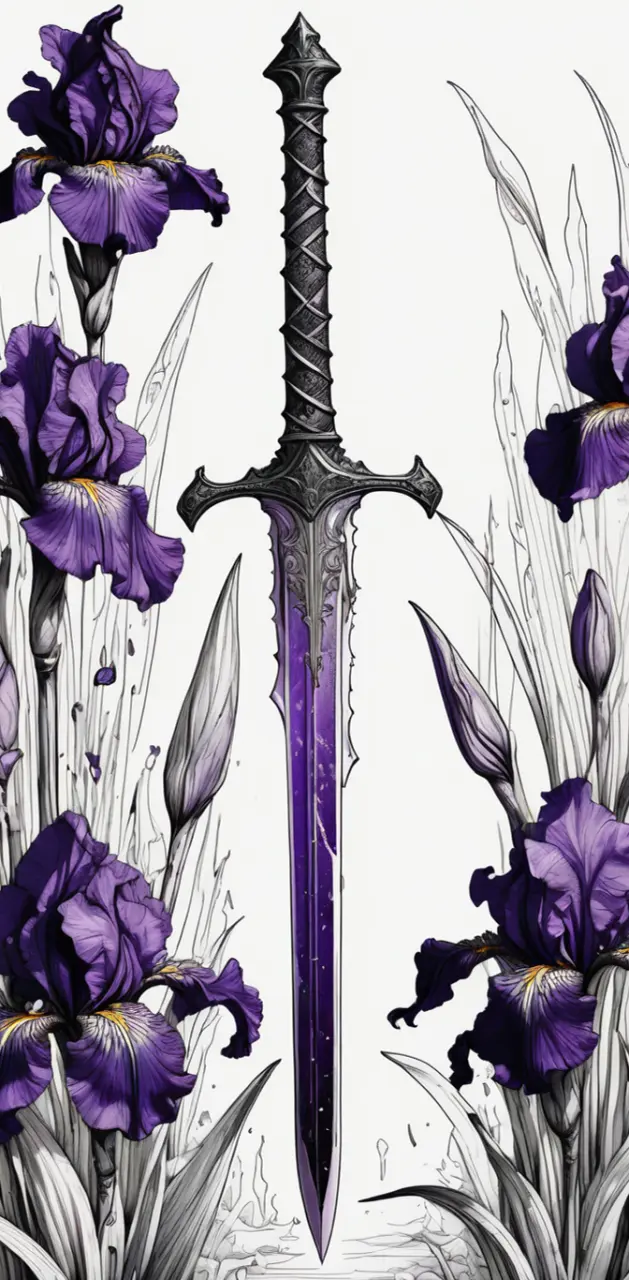 Sword and irises 