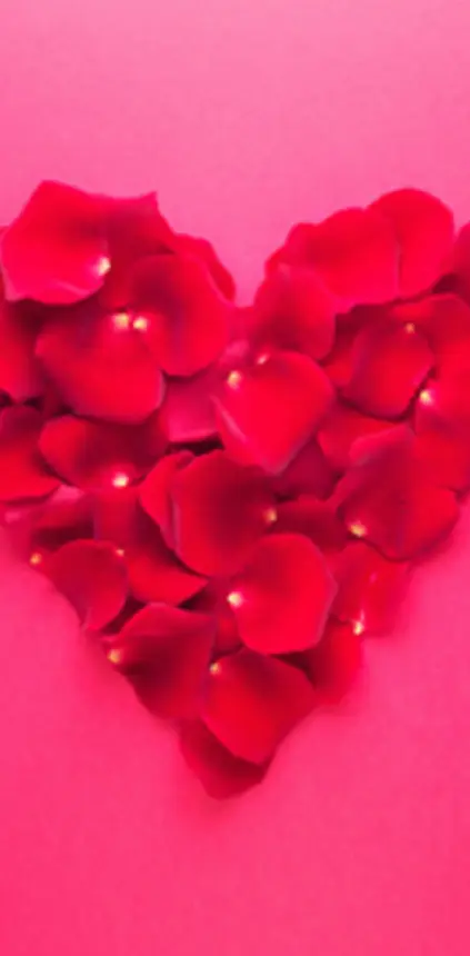rose petal heart