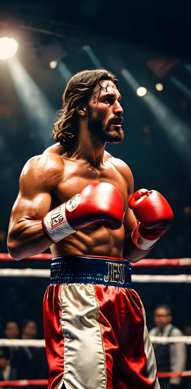 Jesus boxing