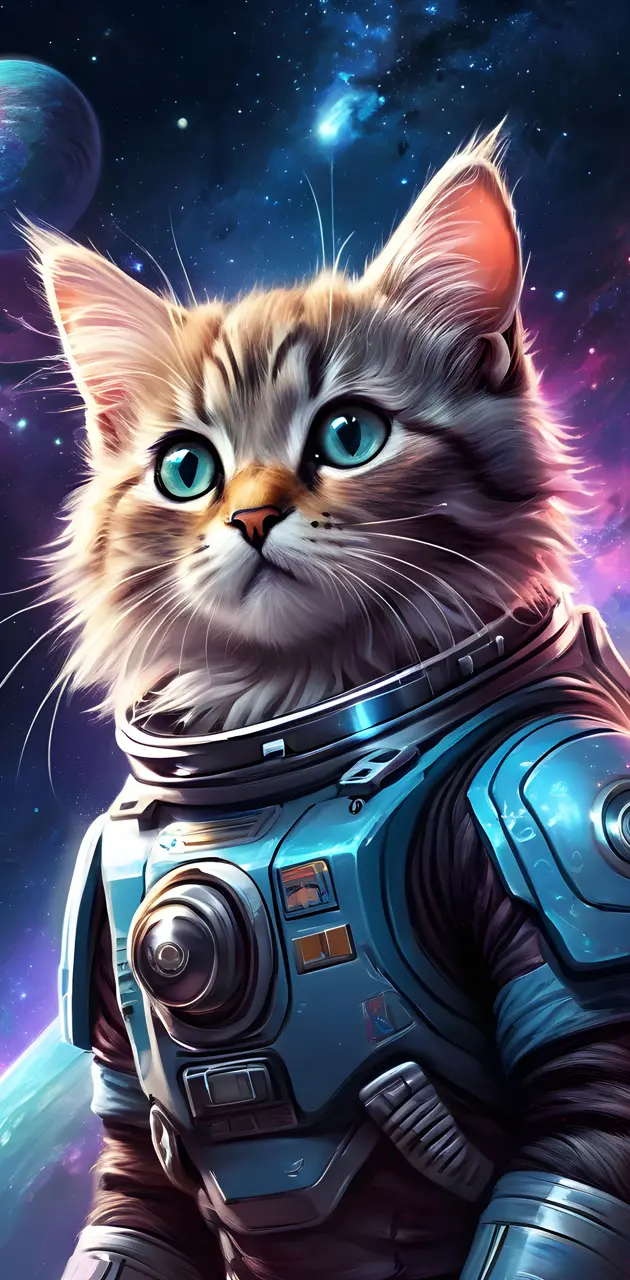a cat wearing a space suit