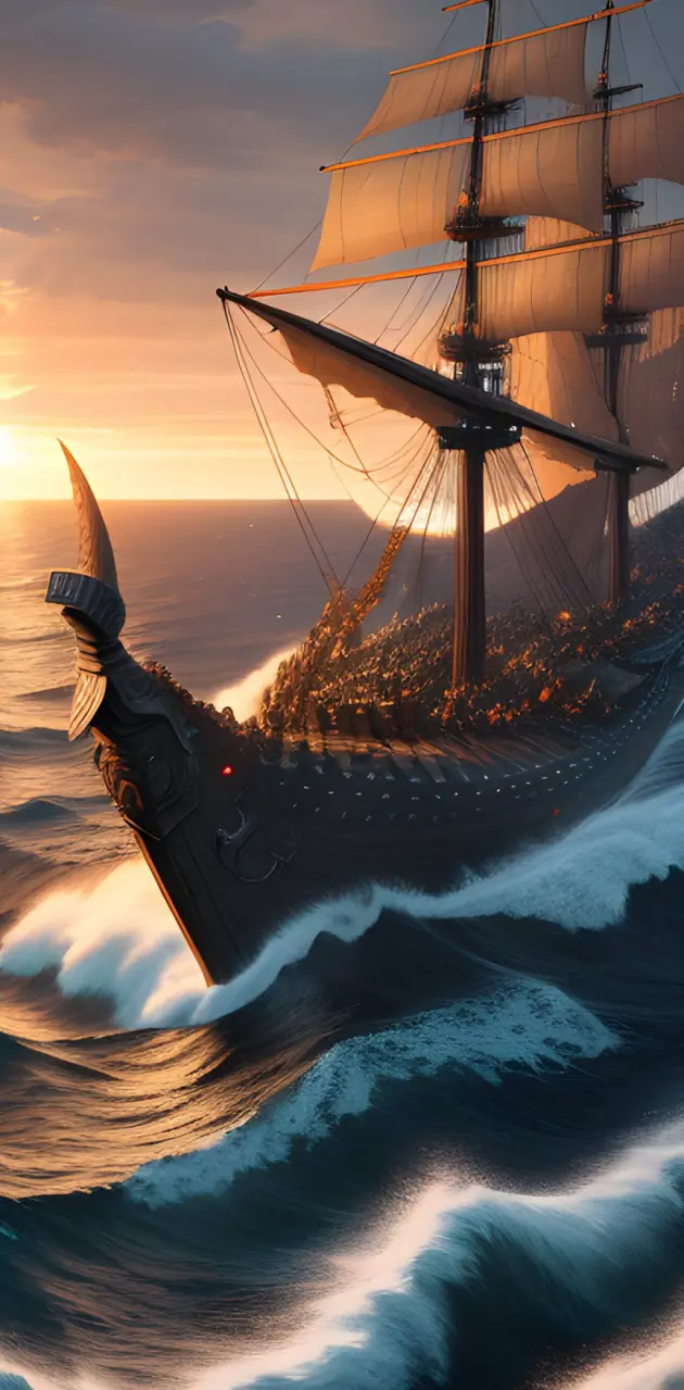 Viking war ship