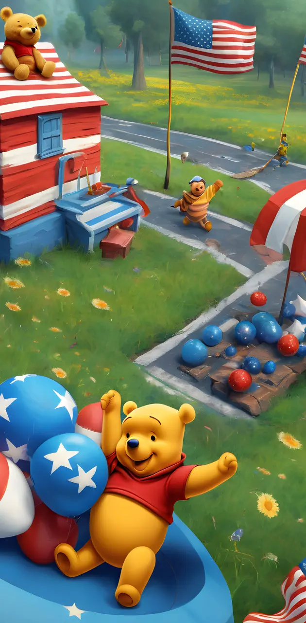 4th of July 3d,Pooh Bear