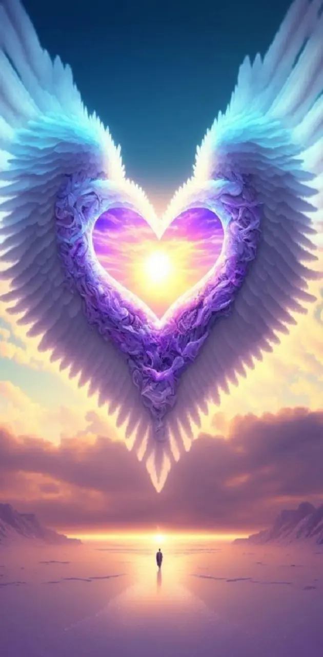 heart with wings wallpaper
