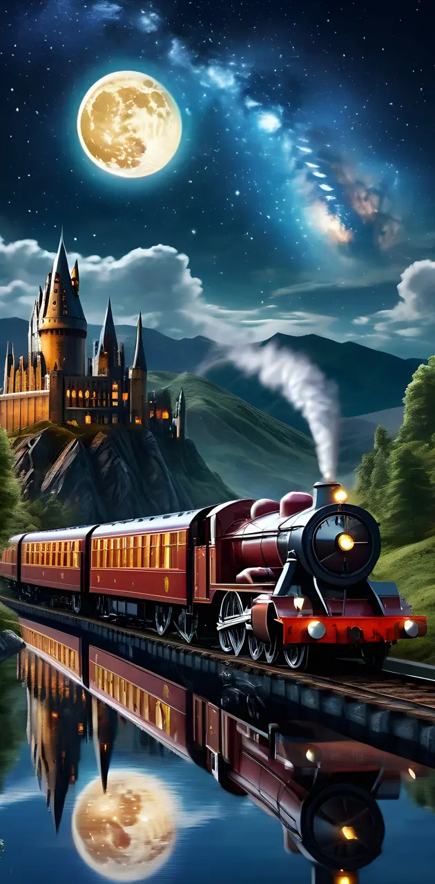 Hogwarts night time Express