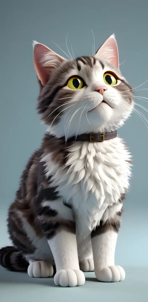cute cat in 3D