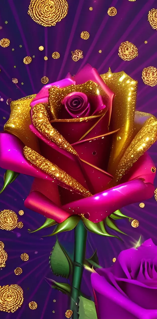 Glittering Gold Rose