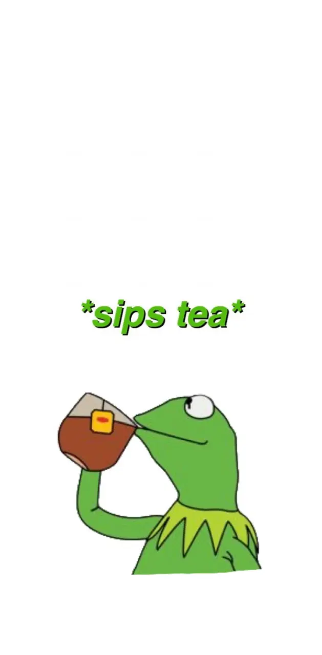 Kermit sipping tea 