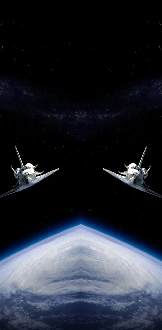 Shuttle over Earth