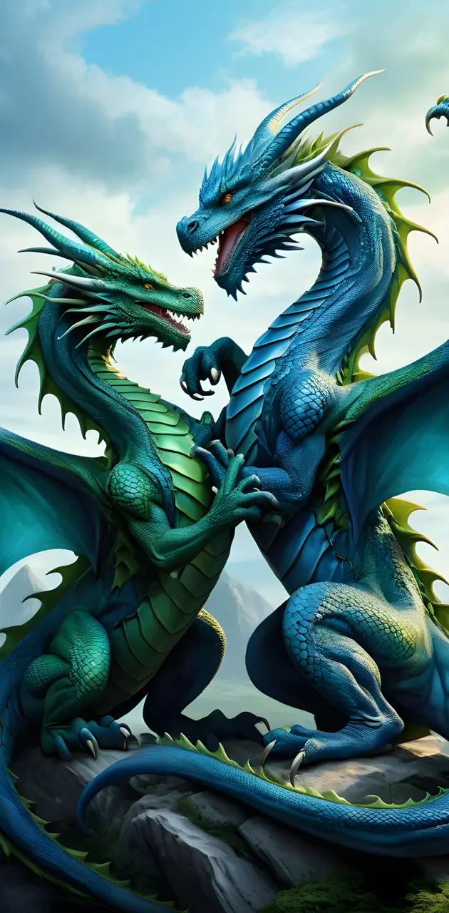 dragons intertwined