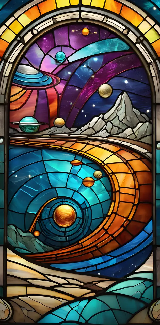 .a stained glass window