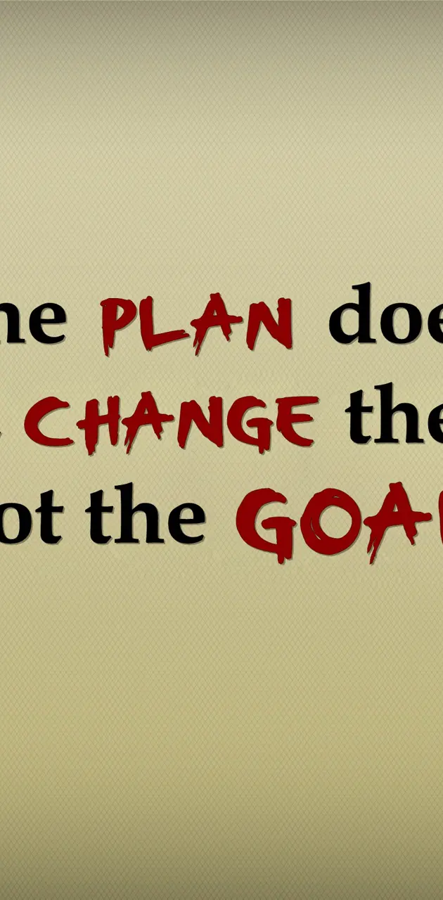 plan not goal