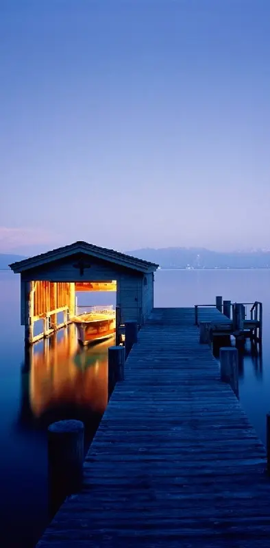 Boathouse At Evening