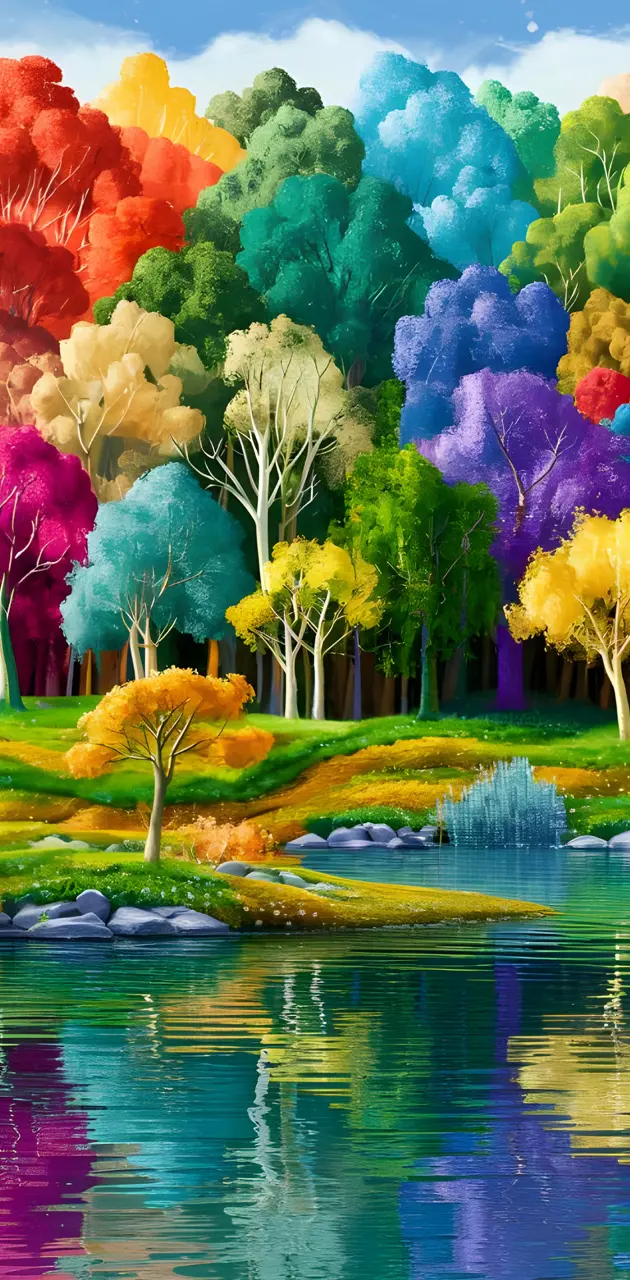 Color blender in forest