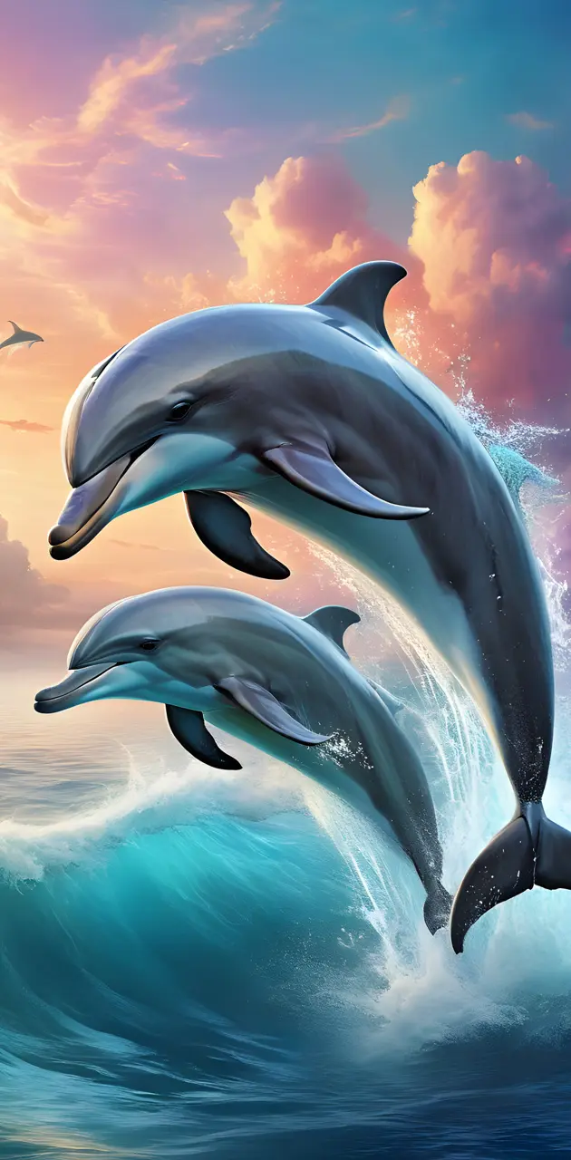dolphins out of the sea