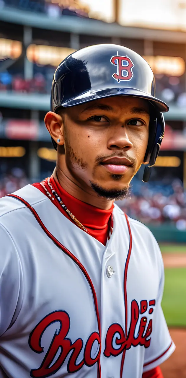 Mookie as a red sox