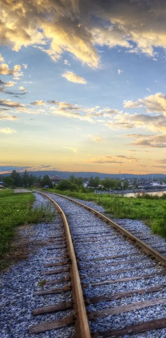 Railroad sunset