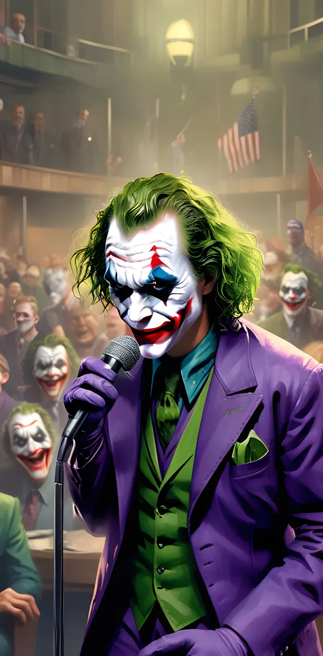 Joker with a mic